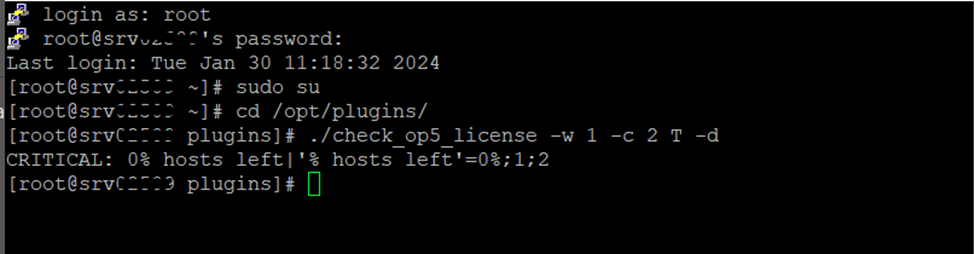 OP5 License validity in terms of allocation