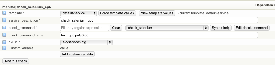 OP5 Monitor - How to add Selenium tests to op5 Monitor